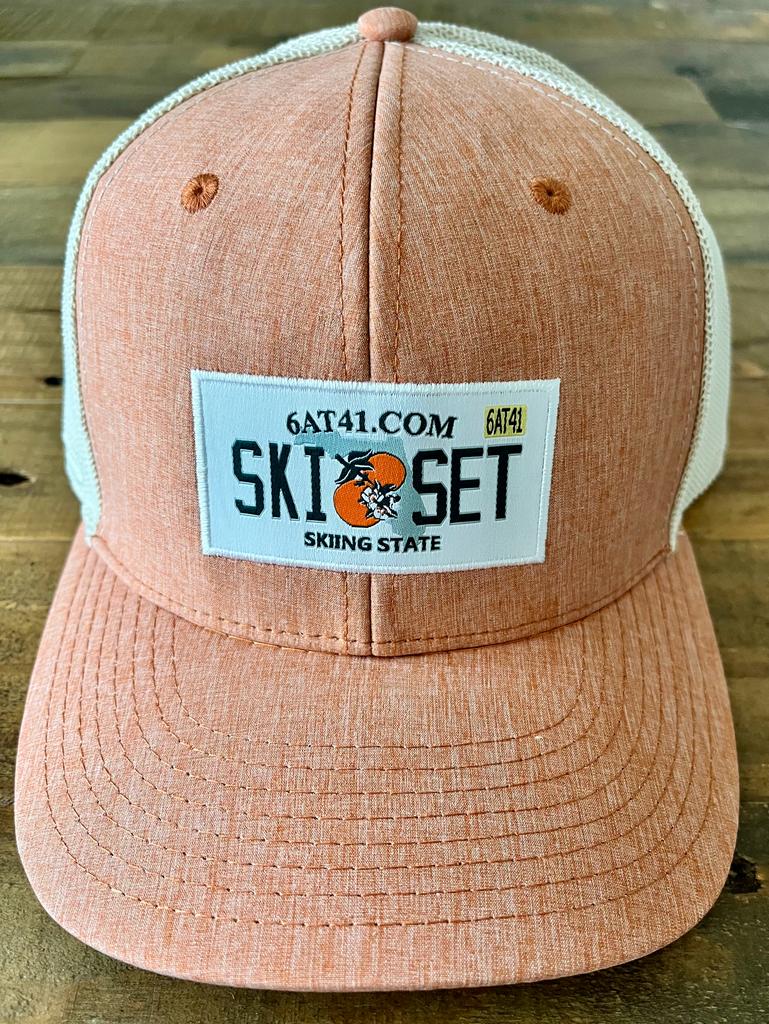 TRUCKER HAT SKI PLATE ORANGE