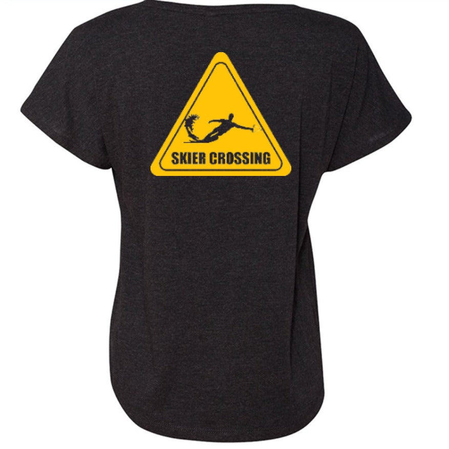 WOMEN T-SHIRT SKIER CROSSING